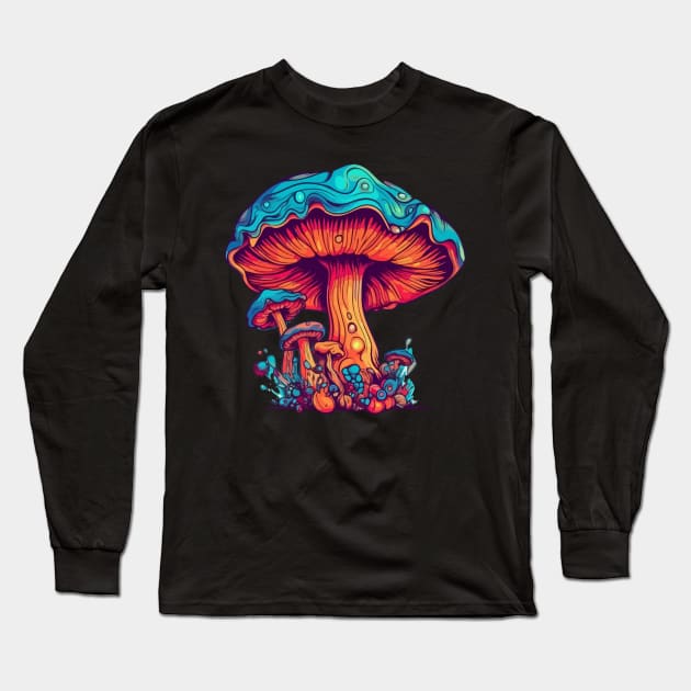 Psychedelic Mushroom Dream design Long Sleeve T-Shirt by kuallidesigns